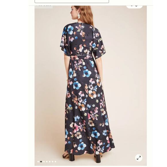 HUTCH Anthropologie Monaco Wrapped Floral Maxi Dress Size Small - Picture 2 of 12